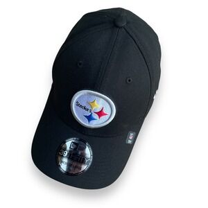 New Era Pittsburgh Steelers 39THIRTY NFL Black Flex Fit Cap Medium Large NEW